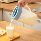 Water Pitcher with Lid, 2 L Plastic Pitcher for Tea & Juice Water, Hot/Cold Water Jug, Tea Pitcher, Juice Pitcher, 13.5 x 7.2 x 4.7 Inch Z-8-Blue
