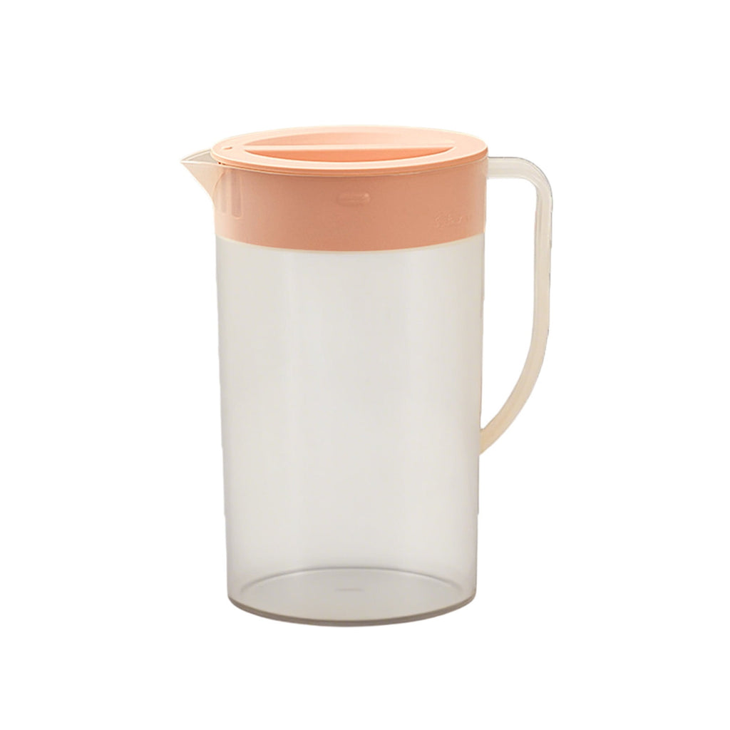 Water Pitcher with Lid, 2 L Plastic Pitcher for Tea & Juice Water, Hot/Cold Water Jug, Tea Pitcher, Juice Pitcher, 13.5 x 7.2 x 4.7 Inch Z-8-Pink