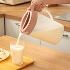 Water Pitcher with Lid, 2 L Plastic Pitcher for Tea & Juice Water, Hot/Cold Water Jug, Tea Pitcher, Juice Pitcher, 13.5 x 7.2 x 4.7 Inch Z-8-Pink