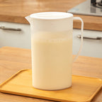Water Pitcher with Lid, 2 L Plastic Pitcher for Tea & Juice Water, Hot/Cold Water Jug, Tea Pitcher, Juice Pitcher, 13.5 x 7.2 x 4.7 Inch Z-8-White
