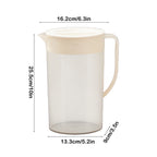 Water Pitcher with Lid, 2 L Plastic Pitcher for Tea & Juice Water, Hot/Cold Water Jug, Tea Pitcher, Juice Pitcher, 13.5 x 7.2 x 4.7 Inch Z-8-White