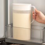 Water Pitcher with Lid, 2 L Plastic Pitcher for Tea & Juice Water, Hot/Cold Water Jug, Tea Pitcher, Juice Pitcher, 13.5 x 7.2 x 4.7 Inch Z-8-White