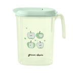 Water Pitcher with Lid, 2 L Plastic Pitcher for Tea & Juice Water, Hot/Cold Water Jug, Tea Pitcher, Juice Pitcher, 13.5 x 7.2 x 4.7 Inch Z-9-Green