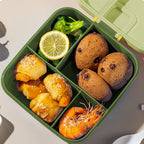 Xuniizn Bento Box Adult Lunch Box, Containers for Adults Men Women, Lunchable Food Container with Utensils, Sauce Jar, Muffin Liners, Microwave & Dishwasher Safe Green#1