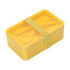 Xuniizn Bento Box Adult Lunch Box, Containers for Adults Men Women, Lunchable Food Container with Utensils, Sauce Jar, Muffin Liners, Microwave & Dishwasher Safe Yellow#1