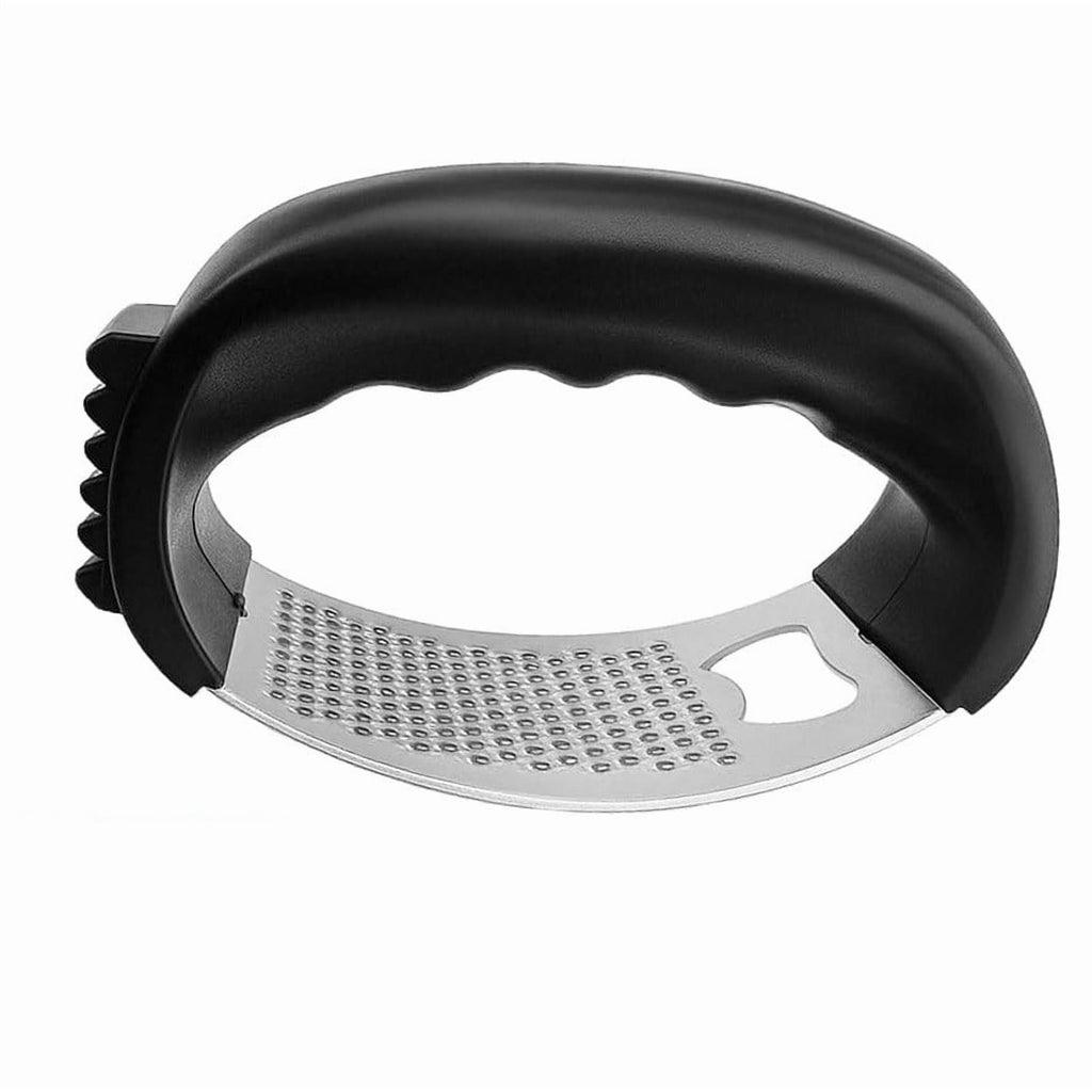 Stainless Steel Garlic Press Rocker, Garlic Mincer With Studs, Heavy Duty Garlic Chopper, Effective Garlic Peeler, Easy to Clean Kitchen Gadget for Minced Garlic, Dishwasher Safe 【1000+ bought since yesterday】A