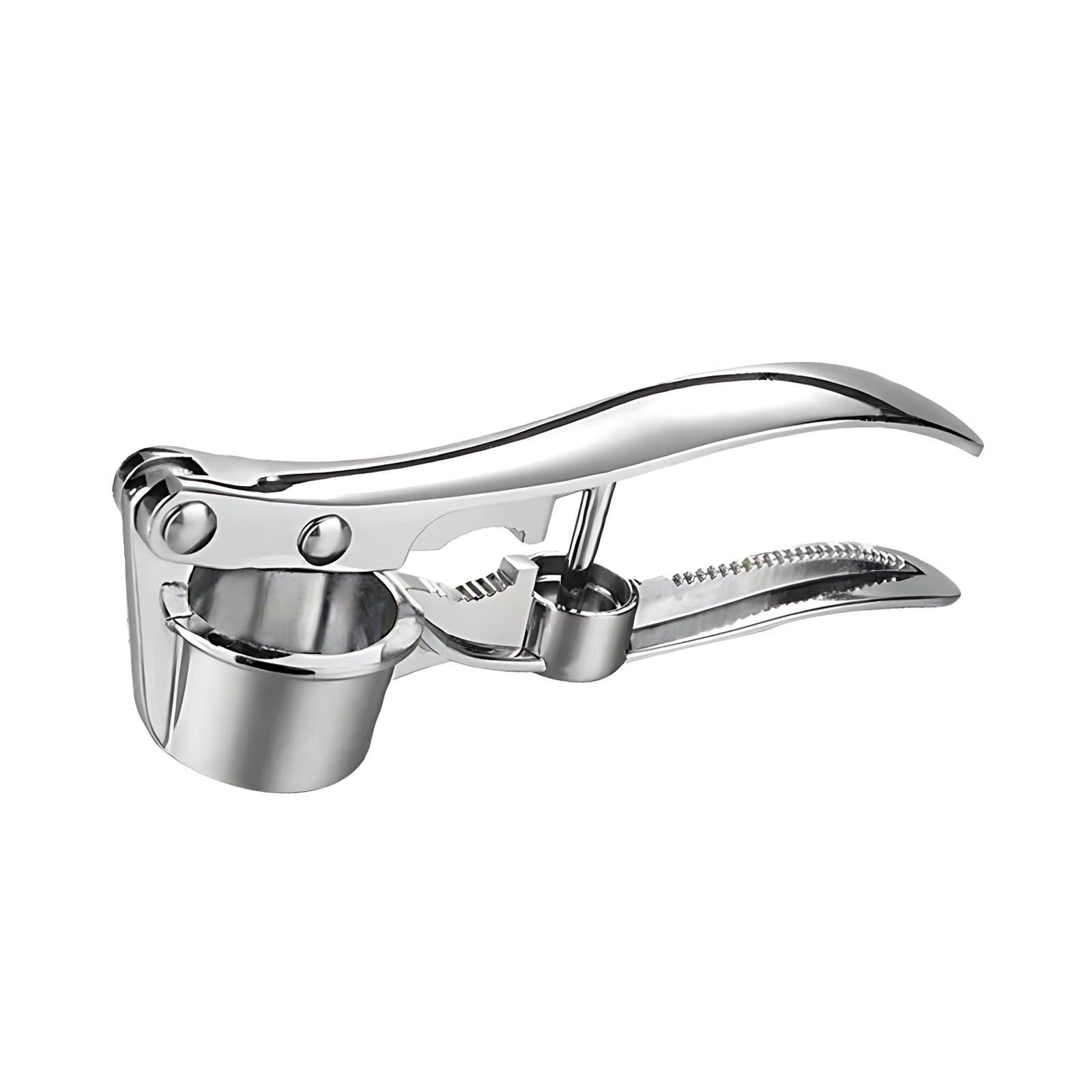 Stainless Steel Garlic Press Rocker, Garlic Mincer With Studs, Heavy Duty Garlic Chopper, Effective Garlic Peeler, Easy to Clean Kitchen Gadget for Minced Garlic, Dishwasher Safe 【500+ bought since yesterday】B