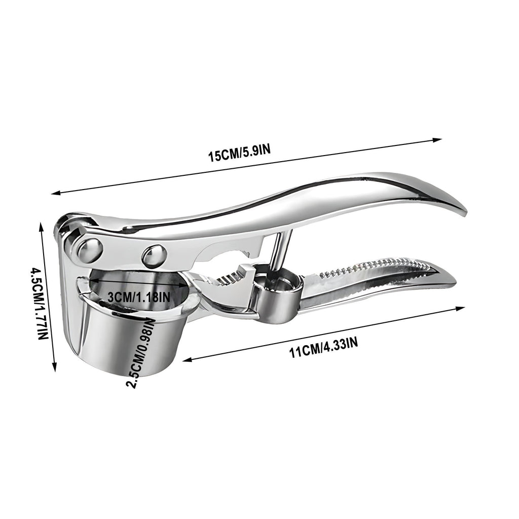 Stainless Steel Garlic Press Rocker, Garlic Mincer With Studs, Heavy Duty Garlic Chopper, Effective Garlic Peeler, Easy to Clean Kitchen Gadget for Minced Garlic, Dishwasher Safe 【500+ bought since yesterday】B