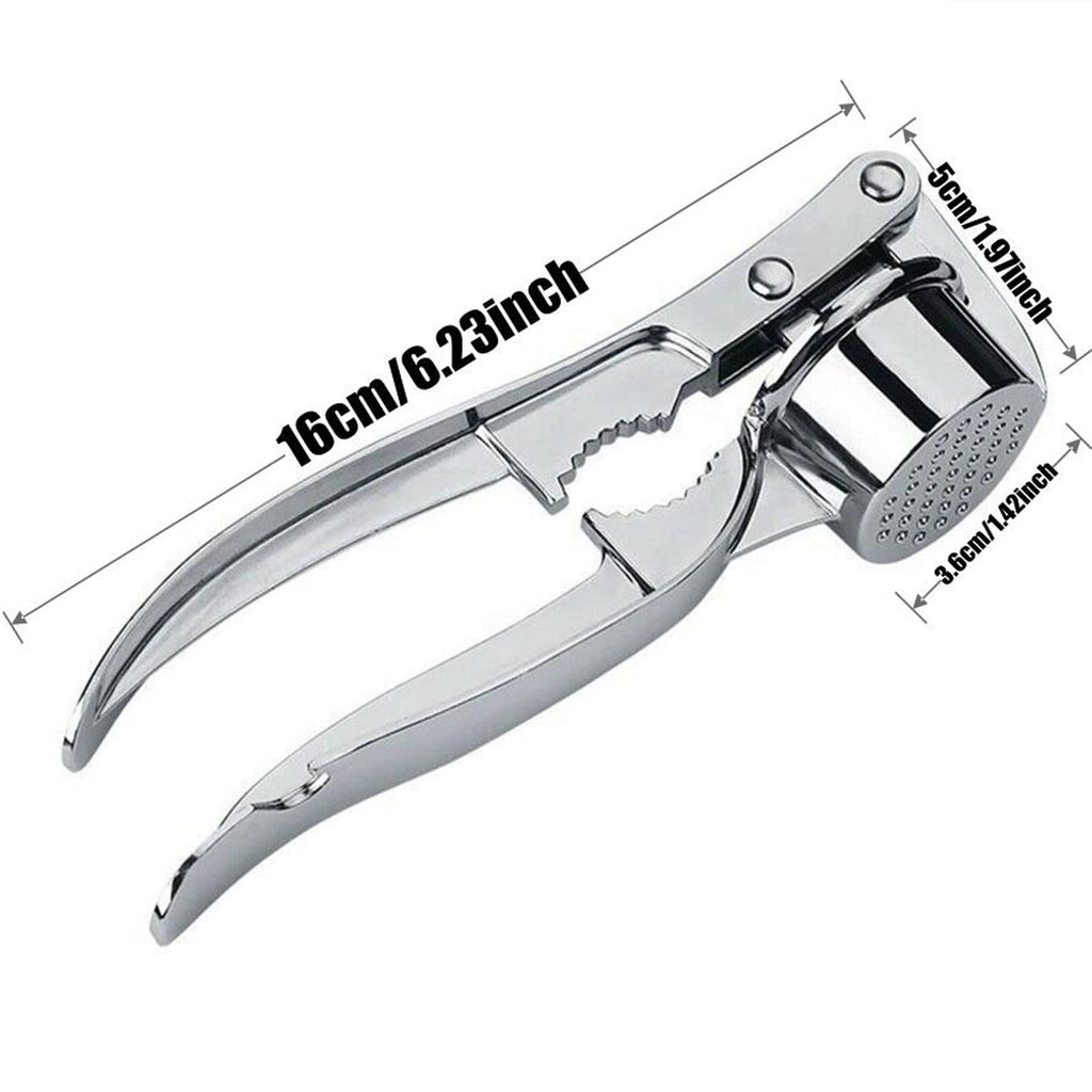 Stainless Steel Garlic Press Rocker, Garlic Mincer With Studs, Heavy Duty Garlic Chopper, Effective Garlic Peeler, Easy to Clean Kitchen Gadget for Minced Garlic, Dishwasher Safe 【Best Seller】C