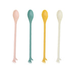 Made of Plastic, 4 Spoons Once for All Sale! Long Handle Spoons Latte Machiatto Tall Iced Tea Ice Sundae Coffee Tea or Hot Stirring Long Drink Spoons Camouflage