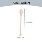 Made of Plastic, 4 Spoons Once for All Sale! Long Handle Spoons Latte Machiatto Tall Iced Tea Ice Sundae Coffee Tea or Hot Stirring Long Drink Spoons Camouflage