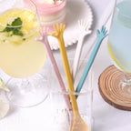 Made of Plastic, 4 Spoons Once for All Sale! Long Handle Spoons Latte Machiatto Tall Iced Tea Ice Sundae Coffee Tea or Hot Stirring Long Drink Spoons Camouflage