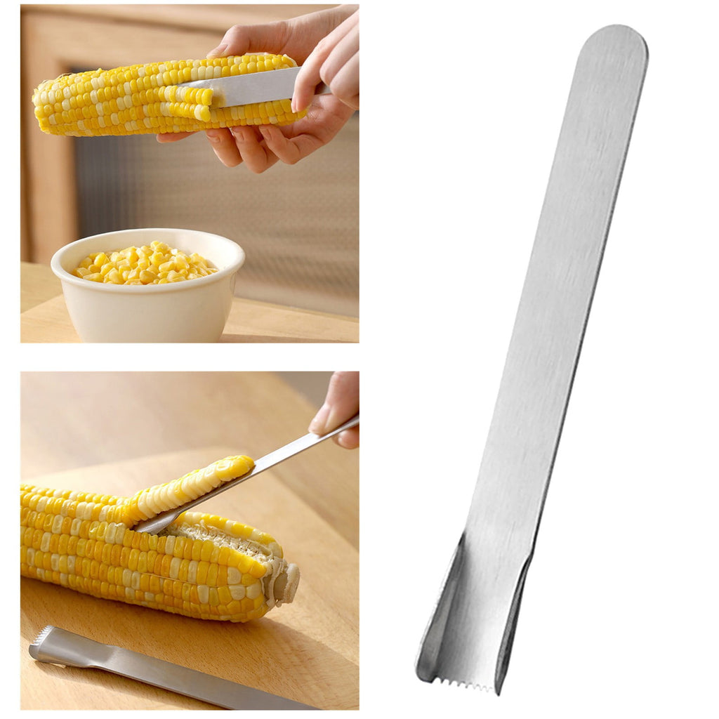 Corn Peeler , Corn Prep Peeler Joochi Stainless Corn Stripping Tool Corn Cobber Remover Tools Cob Corn Stripper Quickly Fresh Silver