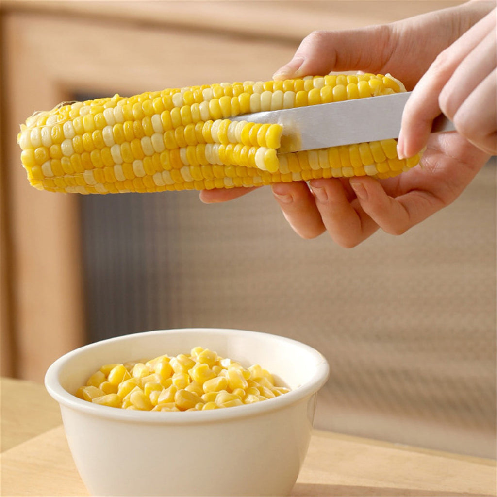 Corn Peeler , Corn Prep Peeler Joochi Stainless Corn Stripping Tool Corn Cobber Remover Tools Cob Corn Stripper Quickly Fresh Silver