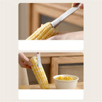 Corn Peeler , Corn Prep Peeler Joochi Stainless Corn Stripping Tool Corn Cobber Remover Tools Cob Corn Stripper Quickly Fresh Silver