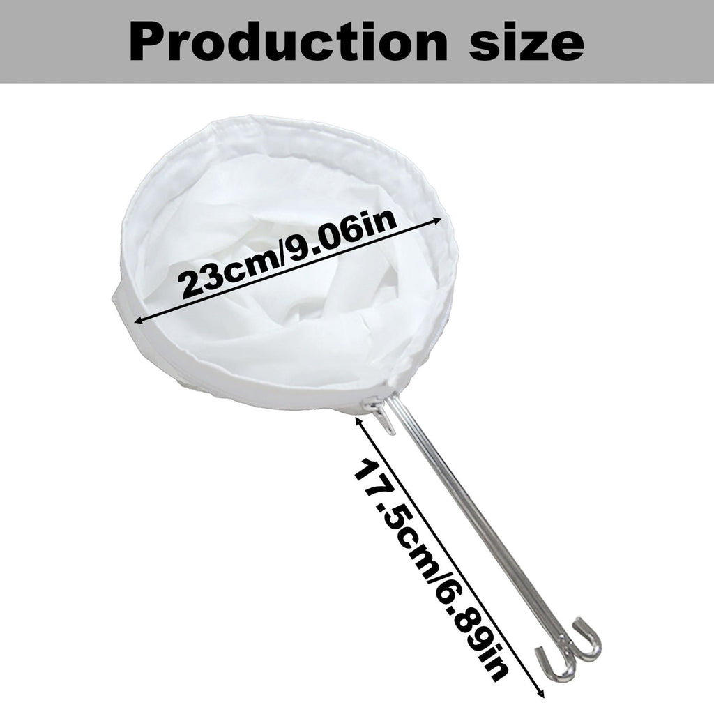 Strainers , 1Reusable Coffee Powder Tea Mesh Filter Bag with Stainless Handle Cotton Cloth Strainer As shown