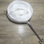 Strainers , 1Reusable Coffee Powder Tea Mesh Filter Bag with Stainless Handle Cotton Cloth Strainer As shown
