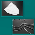 Strainers , 1Reusable Coffee Powder Tea Mesh Filter Bag with Stainless Handle Cotton Cloth Strainer As shown