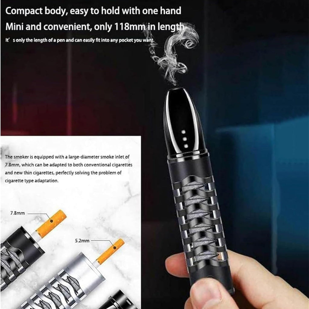 1 Ashtray Cover; 1 Charging Cable Car Usb Charging Ashtray Lazy Holder Does Not Drop The Ash Ashtray Filter Holder With Usb Tungsten Coil Ashtray One Size Red