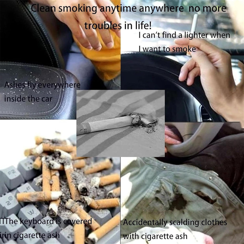 1 Ashtray Cover; 1 Charging Cable Car Usb Charging Ashtray Lazy Holder Does Not Drop The Ash Ashtray Filter Holder With Usb Tungsten Coil Ashtray One Size Red