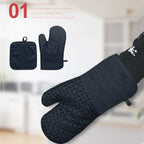 Oven Mitts ! Microwave Silicone Insulation Gloves Thickened Anti-Slip Kitchen Oven Baking Anti-Scalding Gloves, Include 1 Heat Resistant Oven Mitt Silicone Oven Mitt AS shown