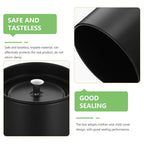 SWETRACE Small Metal Container Tea Canister Tinplate Black 2Pcs 4.72x2.95x2.95in