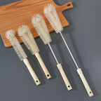 Cup Brush Cleaner with Long Handle - Small L-Shaped Cleaning Brush for Bottles, Mugs, Glasses, Ceramic, Plastic, and Vacuum Flasks, Soft Nylon Bristles, Convenient Hanging Design,10 inch, Easy Storage C