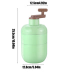 Manual Ice Crusher - Hand-Cranked Shaving Machine for Household & Commercial Use - Stainless Steel Blades, 10.04x5.04x5.04in - White, Green, Silver - for Summer Drinks & Slushies, Includes Ice Box Green