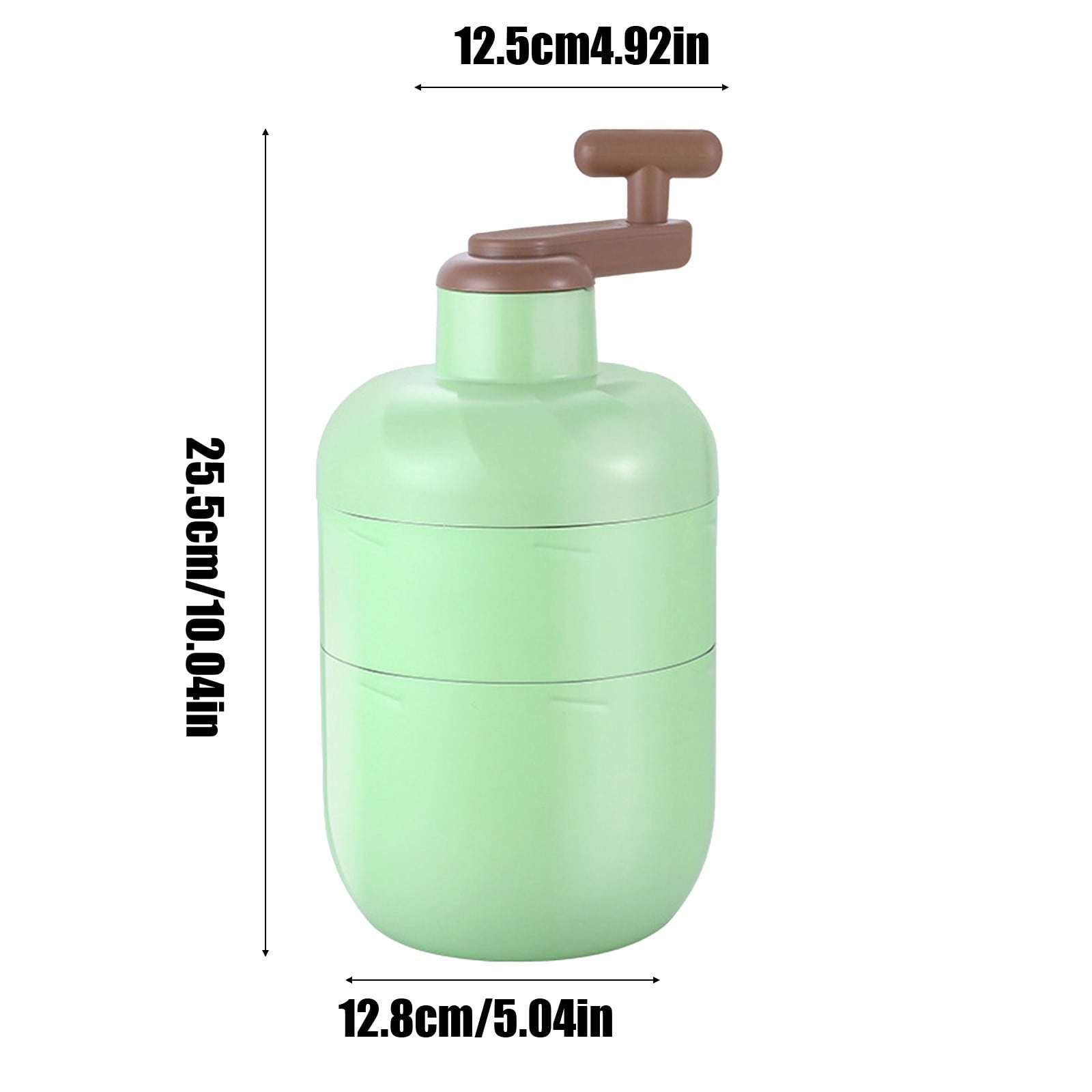 Manual Ice Crusher - Hand-Cranked Shaving Machine for Household & Commercial Use - Stainless Steel Blades, 10.04x5.04x5.04in - White, Green, Silver - for Summer Drinks & Slushies, Includes Ice Box Green