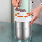 Manual Ice Crusher - Hand-Cranked Shaving Machine for Household & Commercial Use - Stainless Steel Blades, 10.04x5.04x5.04in - White, Green, Silver - for Summer Drinks & Slushies, Includes Ice Box Silver