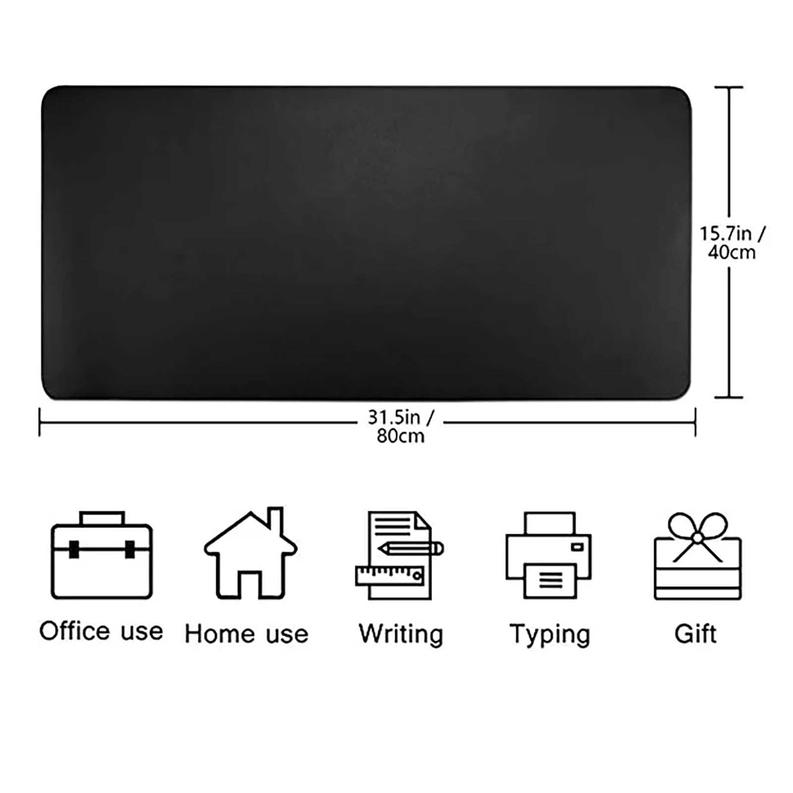 Leather Desk Pad Protector, Office Desk Mat, Large Mouse Pad, Non-Slip PU Leather Desk Blotter, Laptop Desk Pad, Waterproof Desk Writing Pad for Office and Home, 31.5x15.7 31.5" x 15.7" Pink