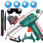 3 In 1 Rust Removal Cutting Welding, Internally Heated Industrial Welding Tools, Multi-Function Soldering Iron Soldering Gun Set (Green) Green