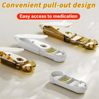 3-in-1 Pill Crusher and Pill Cutter with Storage Compartment for Tablets, Pill Grinder Fine Powder, Pill Cutter Splitter for Small or Large Pills, 1.57x2.36 4.72" x 1.37" x 0.78" Blue