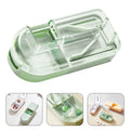 3-in-1 Pill Crusher and Pill Cutter with Storage Compartment for Tablets, Pill Grinder Fine Powder, Pill Cutter Splitter for Small or Large Pills, 1.57x2.36 3.23" x 1.46" x 0.98" Green