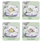 3-in-1 Pill Crusher and Pill Cutter with Storage Compartment for Tablets, Pill Grinder Fine Powder, Pill Cutter Splitter for Small or Large Pills, 1.57x2.36 2.0" x 3.2" Purple