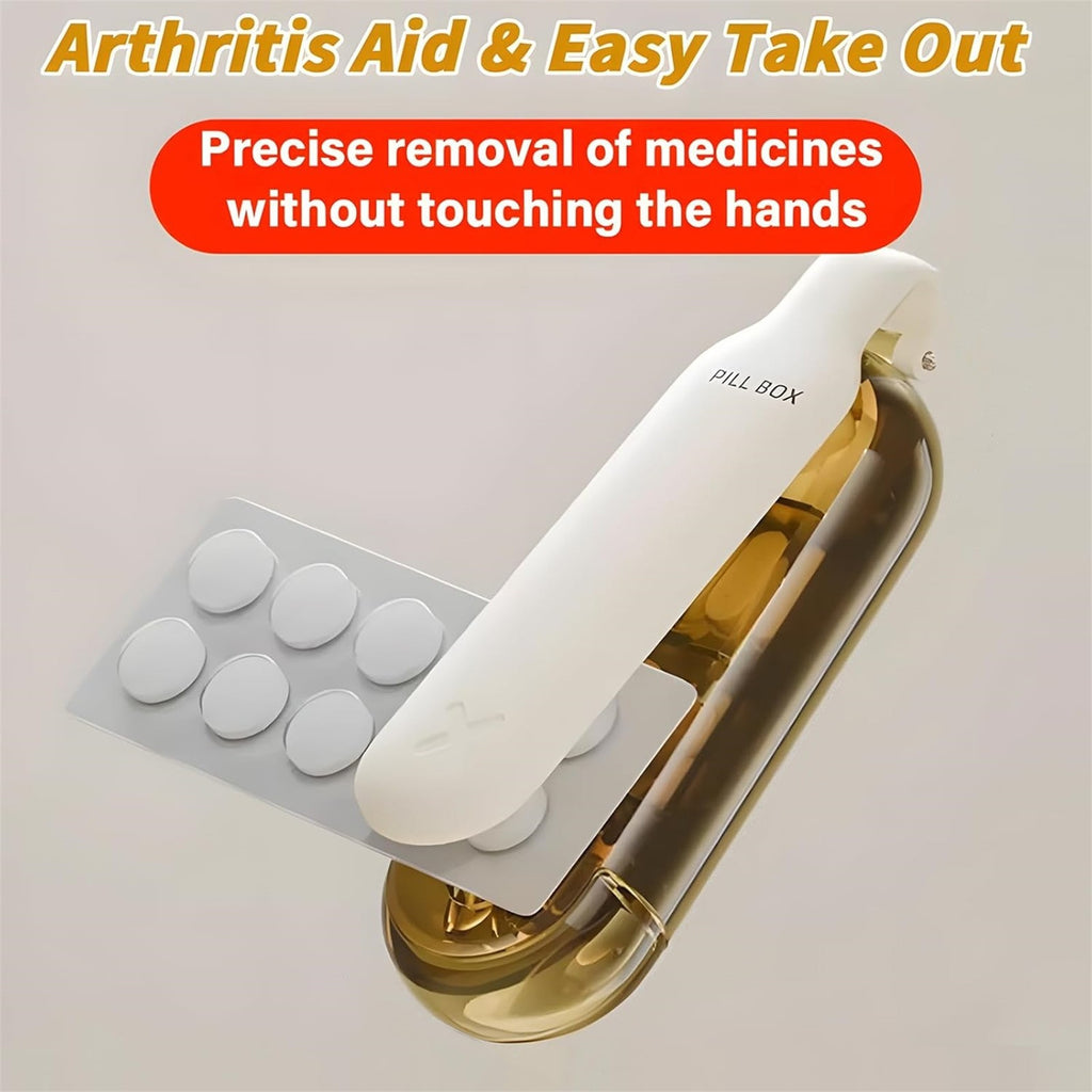 3-in-1 Pill Crusher and Pill Cutter with Storage Compartment for Tablets, Pill Grinder Fine Powder, Pill Cutter Splitter for Small or Large Pills, 1.57x2.36 4.72" x 1.37" x 0.78" White