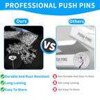 100 Pcs Push Pins Tacks, Thumb Tacks for Wall, Clear Plastic Head, Steel Point, Decorative Push Pins, Standard Thumb Tacks for Bulletin Board, Corkboard, Map, Calendar, Photo, Home, Office(Clear) Clear(150PC)