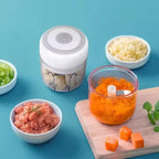 Garlic Press - Ginger Press Set - Stainless Steel - Garlic Press - Garlic Press - Garlic Cutter - Garlic Peeler - Garlic Press - Ginger Press - Durable & Dishwasher Safe - Cordless Electric Garlic Press
