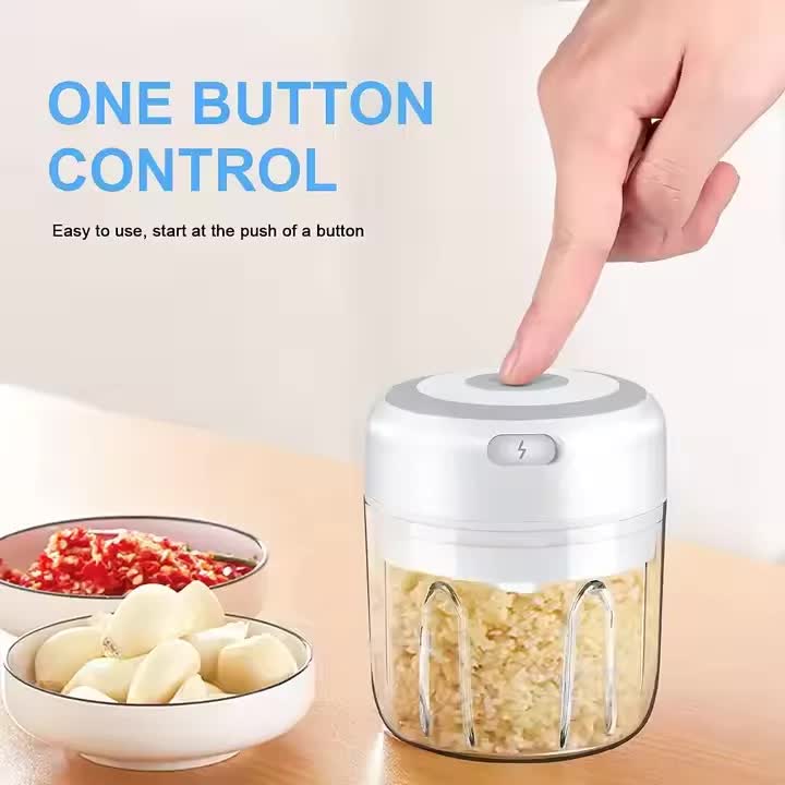Garlic Press - Ginger Press Set - Stainless Steel - Garlic Press - Garlic Press - Garlic Cutter - Garlic Peeler - Garlic Press - Ginger Press - Durable & Dishwasher Safe - Cordless Electric Garlic Press