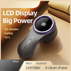 Lint Remover - Lint Trimmer - Lint Remover - Electric Lint Remover - Clothes Roller - Lint Brush - Rechargeable - LED Display - Cordless - Clothes Shaving - Lint Removal - Wool Comb - Large Head - Black - 1 Piece