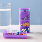 Large Pill Organizer, Pill Box 3 Day, Daily Pill Organizer, 3 Compartments Big Pill Case, for Supplements Jumbo Pill Holder, for Vitamins Huge Medicine Organizer 3 Times a Day Blue