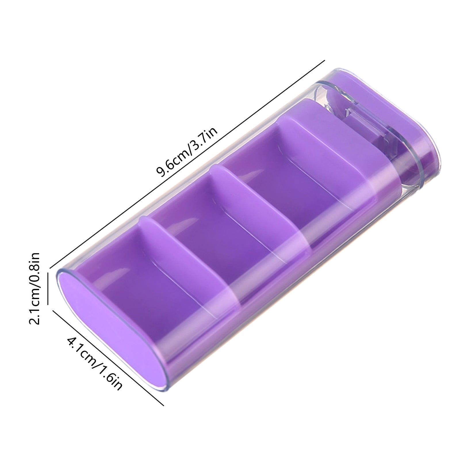 Large Pill Organizer, Pill Box 3 Day, Daily Pill Organizer, 3 Compartments Big Pill Case, for Supplements Jumbo Pill Holder, for Vitamins Huge Medicine Organizer 3 Times a Day Purple