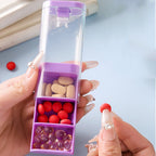Large Pill Organizer, Pill Box 3 Day, Daily Pill Organizer, 3 Compartments Big Pill Case, for Supplements Jumbo Pill Holder, for Vitamins Huge Medicine Organizer 3 Times a Day Purple
