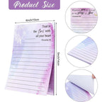 8 Pack Christian Notepads Inspirational Floral Design Adhesive Sticky Note Pads Religious Bible Verse Quotes Notepads for Writing Notes Diary Lists Schedules, 4 x 5 Inch (Fresh Style)