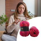 Cotton Yarn - Multicolor Rainbows Yarn,50 gram Skeins,26 Colors Available,7 Strands Of Combed Milk Cotton Crocheting Yarn for Knitting,Crochet,Weaving,Arts & Crafts - Fiesta #M - Rose