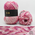 Cotton Yarn - Multicolor Rainbows Yarn,50 gram Skeins,26 Colors Available,7 Strands Of Combed Milk Cotton Crocheting Yarn for Knitting,Crochet,Weaving,Arts & Crafts - Fiesta #U - Pink Beige