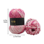Cotton Yarn - Multicolor Rainbows Yarn,50 gram Skeins,26 Colors Available,7 Strands Of Combed Milk Cotton Crocheting Yarn for Knitting,Crochet,Weaving,Arts & Crafts - Fiesta #U - Pink Beige