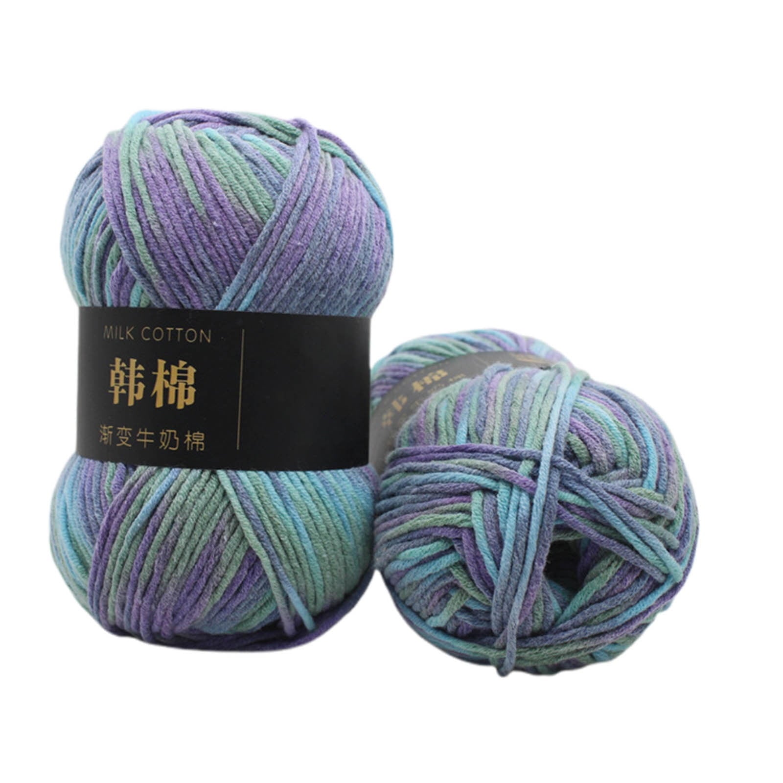Cotton Yarn - Multicolor Rainbows Yarn,50 gram Skeins,26 Colors Available,7 Strands Of Combed Milk Cotton Crocheting Yarn for Knitting,Crochet,Weaving,Arts & Crafts - Fiesta #Y - Blue Purple