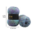 Cotton Yarn - Multicolor Rainbows Yarn,50 gram Skeins,26 Colors Available,7 Strands Of Combed Milk Cotton Crocheting Yarn for Knitting,Crochet,Weaving,Arts & Crafts - Fiesta #Y - Blue Purple