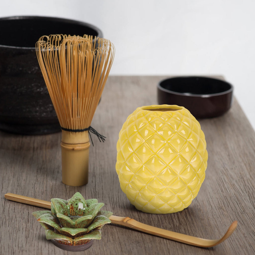 WHAMVOX Yellow Pineapple Tea Cookie Jar Storage Container for Fruit and Travel Kitchen Use